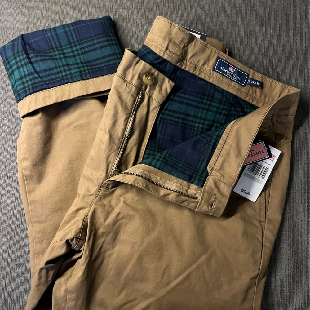 Brand New, Vineyard Vine Khaki Breaker Pants, 34/30